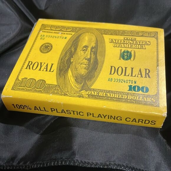 Playing Cards $100 Bill Design, all-plastic 2-decks NEW in Box - Picture 9 of 12